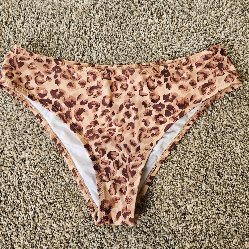 CUPSHE LEOPARD BIKINI BOTTOM TAN/BROWN MEDIUM